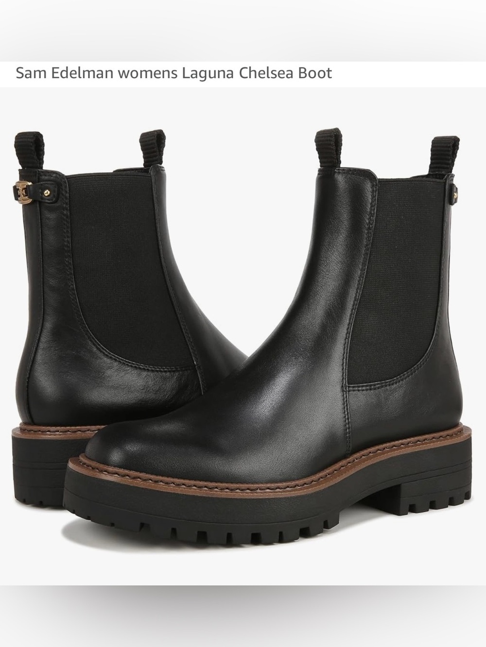 Sam Edelman Black Leather Chelsea Laguna Boots